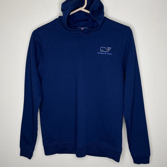 Vineyard Vines Hoodie LARGE 16 Boys Kids Blue Sweatshirt Fleece Vintage Whale - Picture 3 of 6